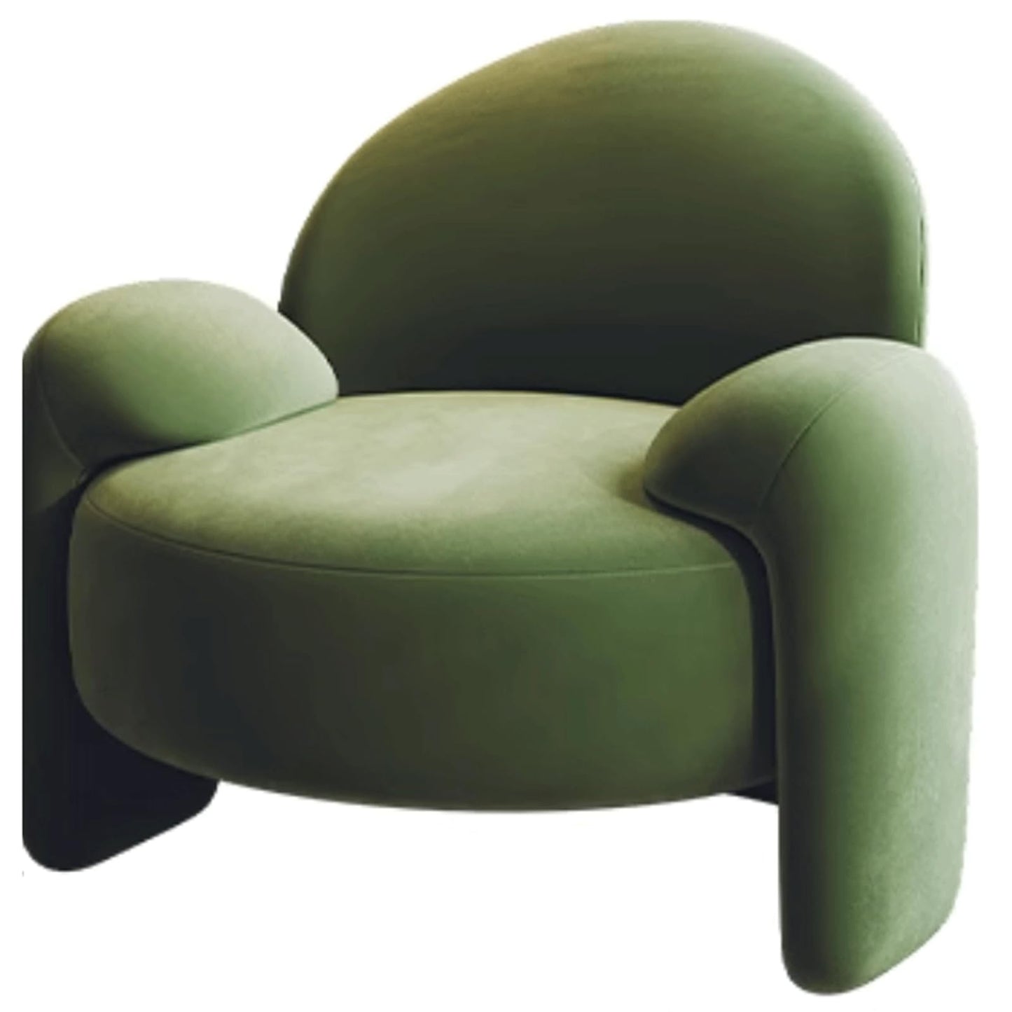 Audara-Creative Green Velvet Single Sofa Chair 29 Inch Home Leisure Backrest Armrest Sofa Reception Negotiation Chair Suitable for Beauty Salons, Offices, Hotels
