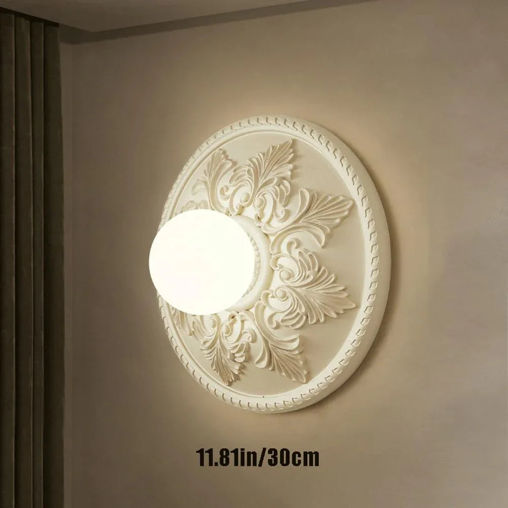 Audara-French Cream Wind Bed Head Wall Lamp Modern Simplex Entrance Wall Lights Designer Backdrop Corridor Sconces Bedroom Study Living Room Decorative Mounted Lighting Fixture