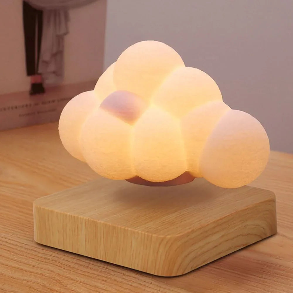 Audara-Creative Warm Hovering Clouds Shape Bedroom Desk Light Romantic French Boys Girls Room Kids Room Desk Lamp Living Room Bedroom Bed Decoration Table Lamp Office Front Desk Coffee Shop Lighting Fixture natural color