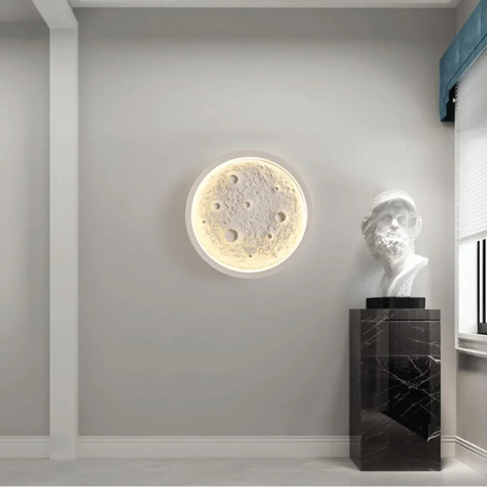 Audara-Modern Simple Moon Wall Lamp Living Room Background Wall Aisle Wall Lights Bedroom Bedside Eye Protection Sconces Study Corridor Stairs Mounted Lighting Fixture