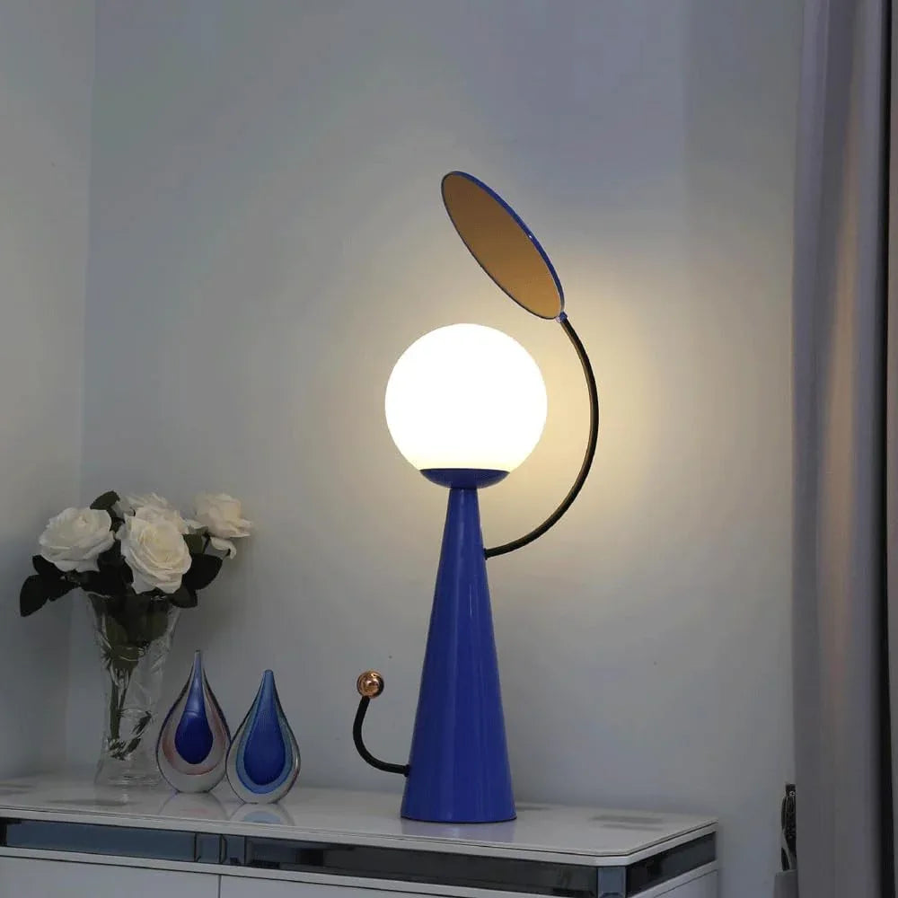 Audara-Creative Modern Bedroom Bedside Desk Light Minimalist Metal Spherical White Glass Desk Lamp Cosy Study Apartment Dormitory Office Table Lamp Restaurant Bar Decoration Lighting Fixture