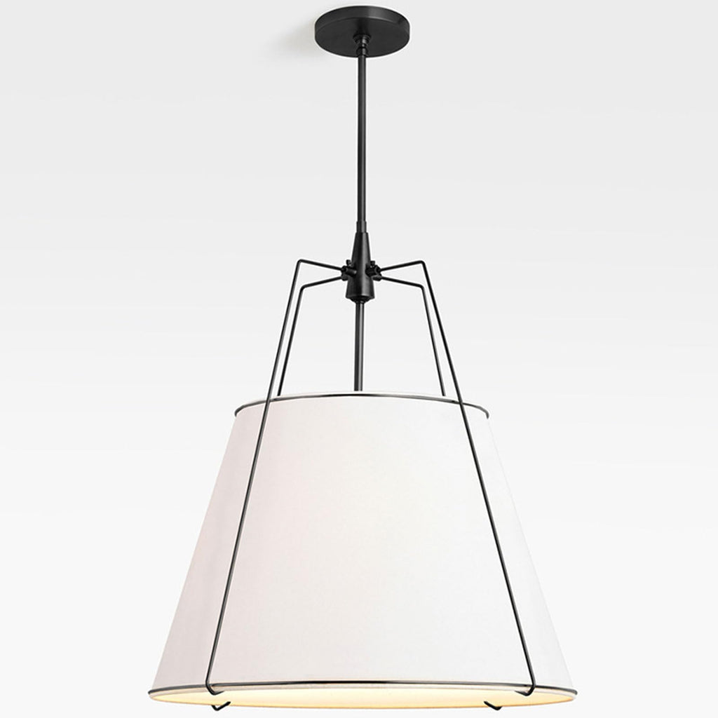 Audara Lámpara Colgante de Tela Blanca Hecha a Mano, Lámpara Colgante Sencilla, Base E26, Diámetro 15.7 pulgadas, Candelabros para Sala de Estar, Dormitorio, Estudio, Pasillo, Vestíbulo de Ascensor, Loft, B&B, Lámpara de Iluminación para Comedor