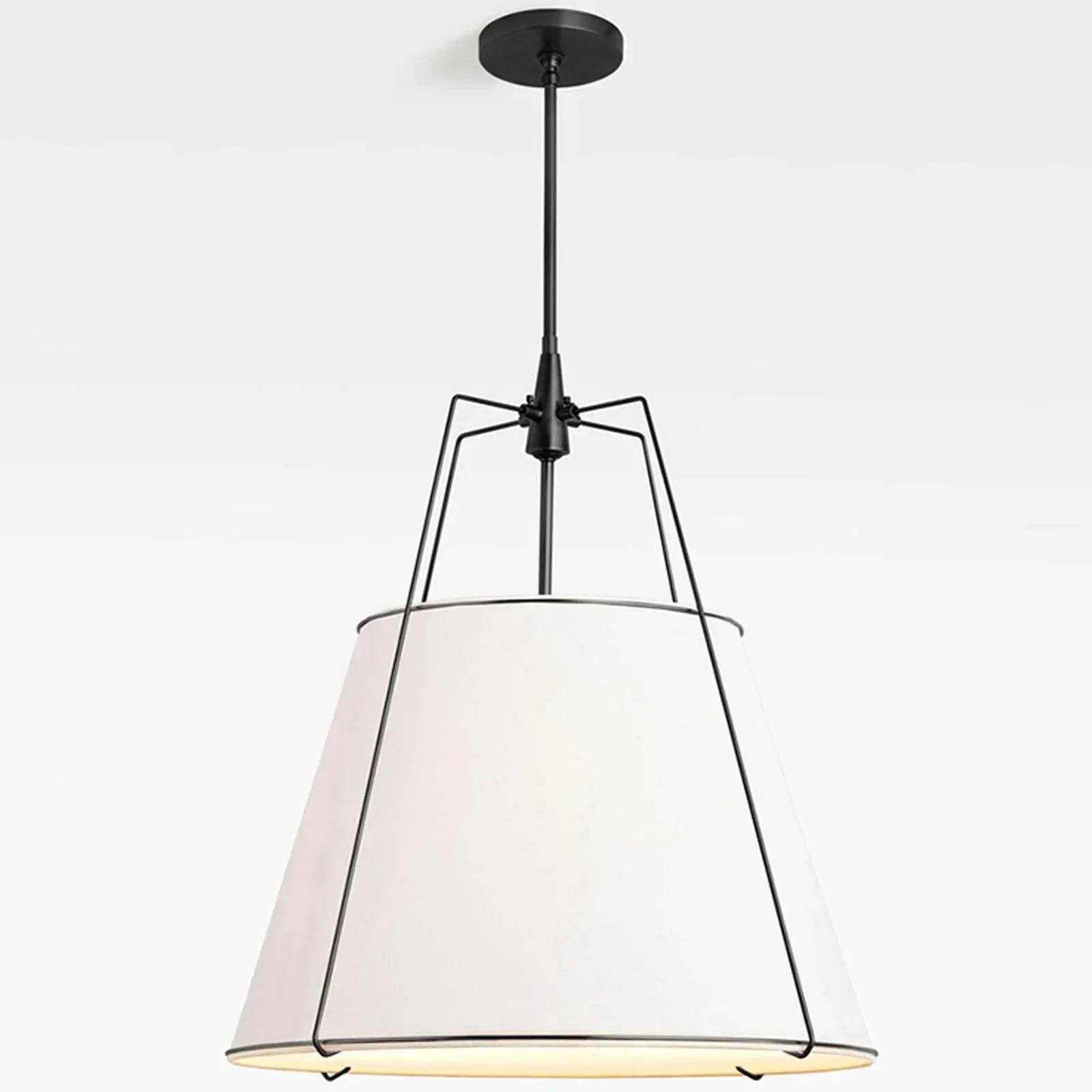 Audara White Fabric Pendant Light Handmade Simple Hanging Lamp E26 Base Diameter 15.7in Chandeliers Living Room Bedroom Study Hallway Elevator Hall Loft B&B Dining Room Lighting Fixture Dark