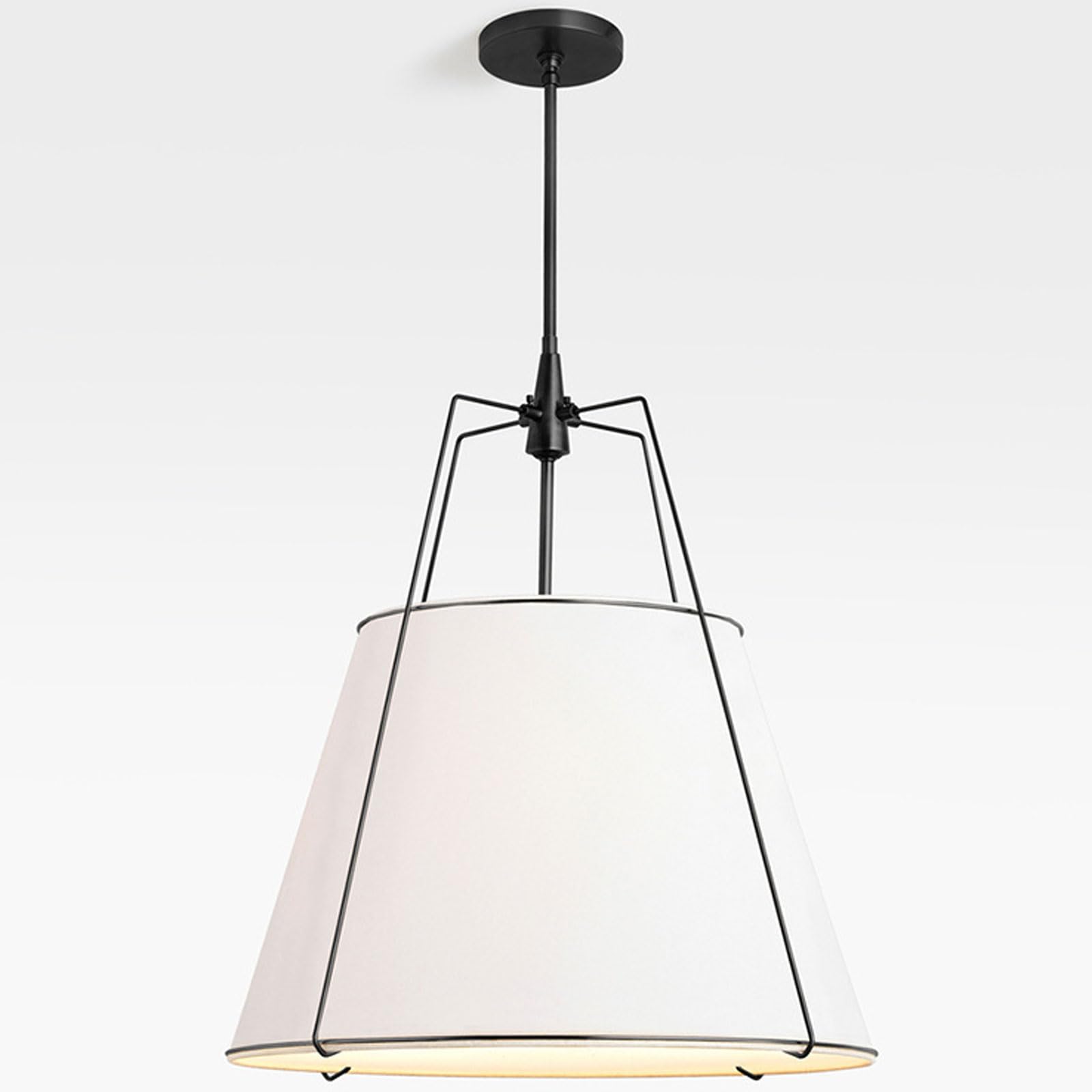 Audara White Fabric Pendant Light Handmade Simple Hanging Lamp E26 Base Diameter 15.7in Chandeliers Living Room Bedroom Study Hallway Elevator Hall Loft B&B Dining Room Lighting Fixture