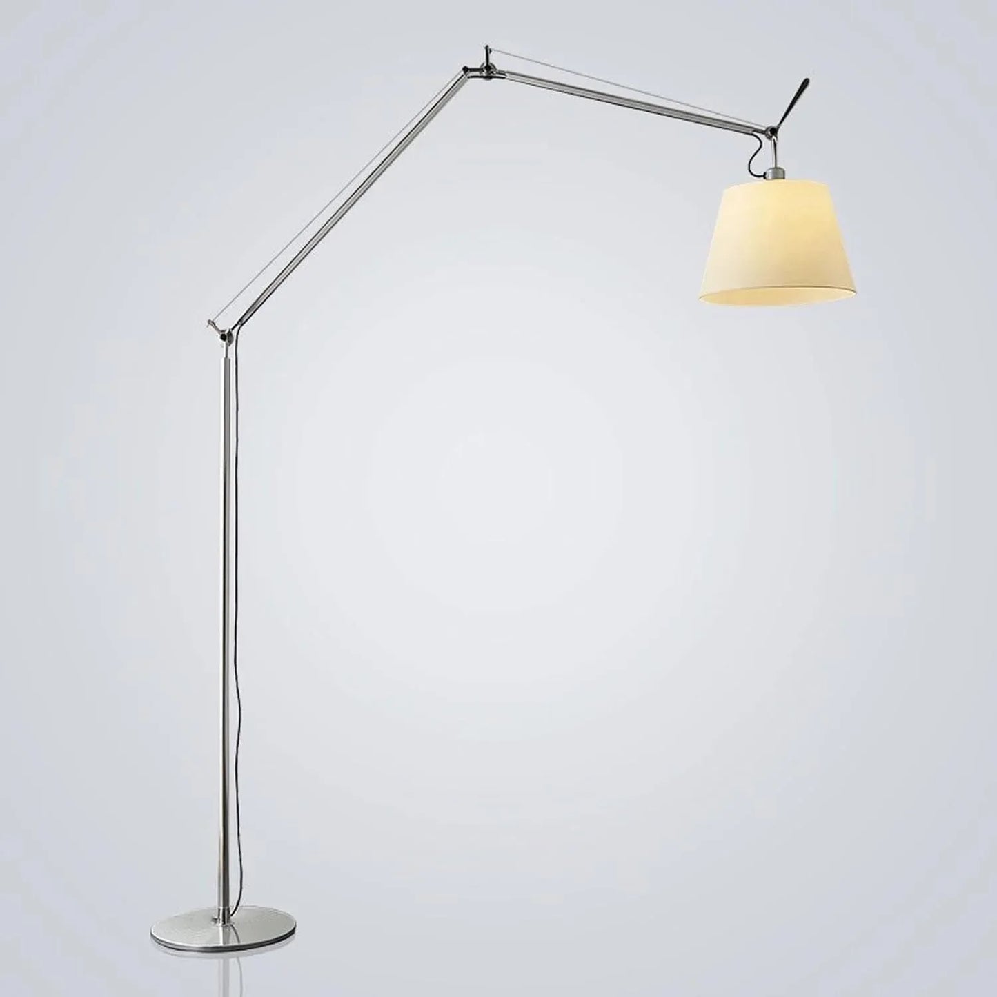 Audara-Creative Adjustable Cantilever Aluminum Floor Lamp 3 Color Dimming E26 Study Office Standing Lamp Showroom Farmhouse B&B Torchiere Restaurant Bedroom Lighting Fixture
