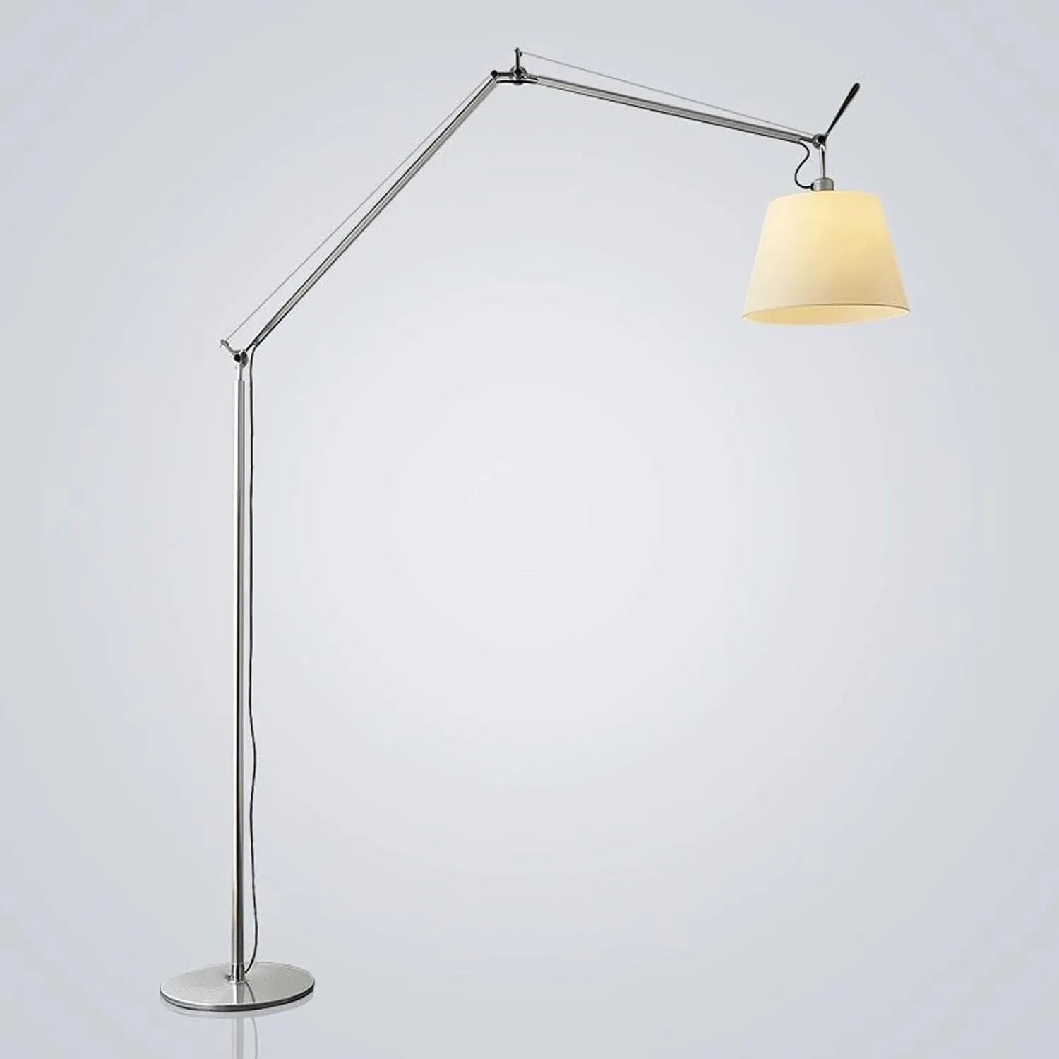 Audara-Creative Adjustable Cantilever Aluminum Floor Lamp 3 Color Dimming E26 Study Office Standing Lamp Showroom Farmhouse B&B Torchiere Restaurant Bedroom Lighting Fixture