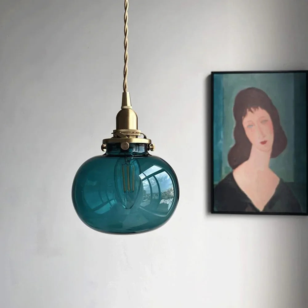 Audara-5-inch Spherical Glass Pendant Lights for Bedrooms, Featuring A Modern, Minimalist Luxury Style. Suitable for Various Spaces Including Hotels, Kitchen Islands, Entryways, and Cafes.