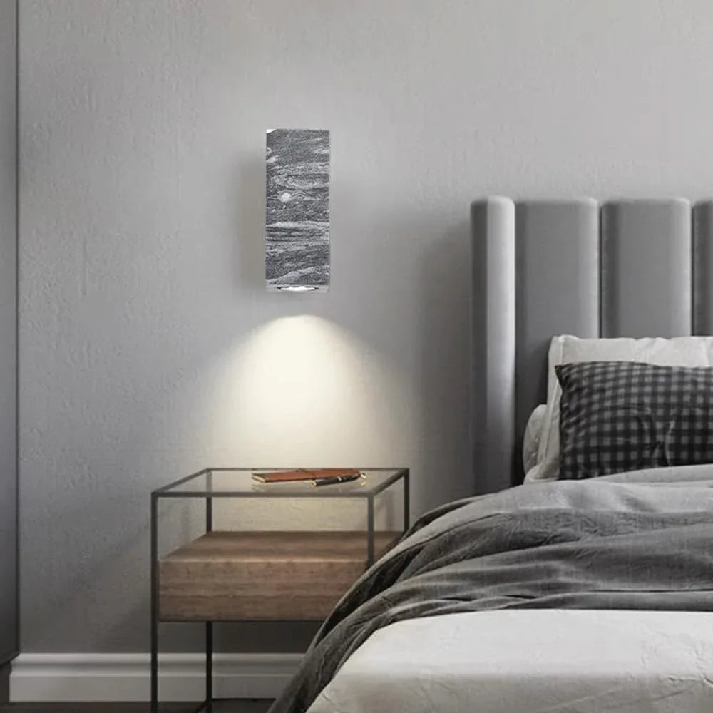 Audara-Wabi-sabi Wind Gray Wall Lamp Bedroom Minimalist Backdrop Wall Lights Designer Staircase Aisle Sconces B&B Vintage Bedside Mounted Lighting Fixture