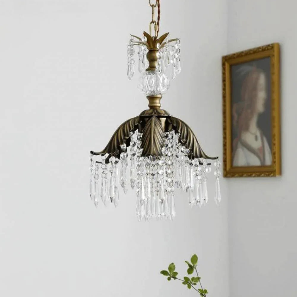 Audara-13-inch Crystal Chandeliers Chandeliers Suitable for Various Spaces Such As Bedrooms, Hotels, and Kitchen Islands Semi-Flush Mount Small Chandeliers for Living Rooms