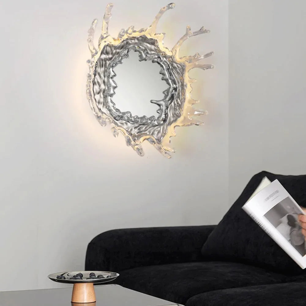 Audara-Hotel Villa Ambience Wall Lamp Fashion Art Water Drops Wall Lights Entryway Aisle Corridor Decoration Sconces Scandinavia Simple Glass Mounted Lighting Fixture