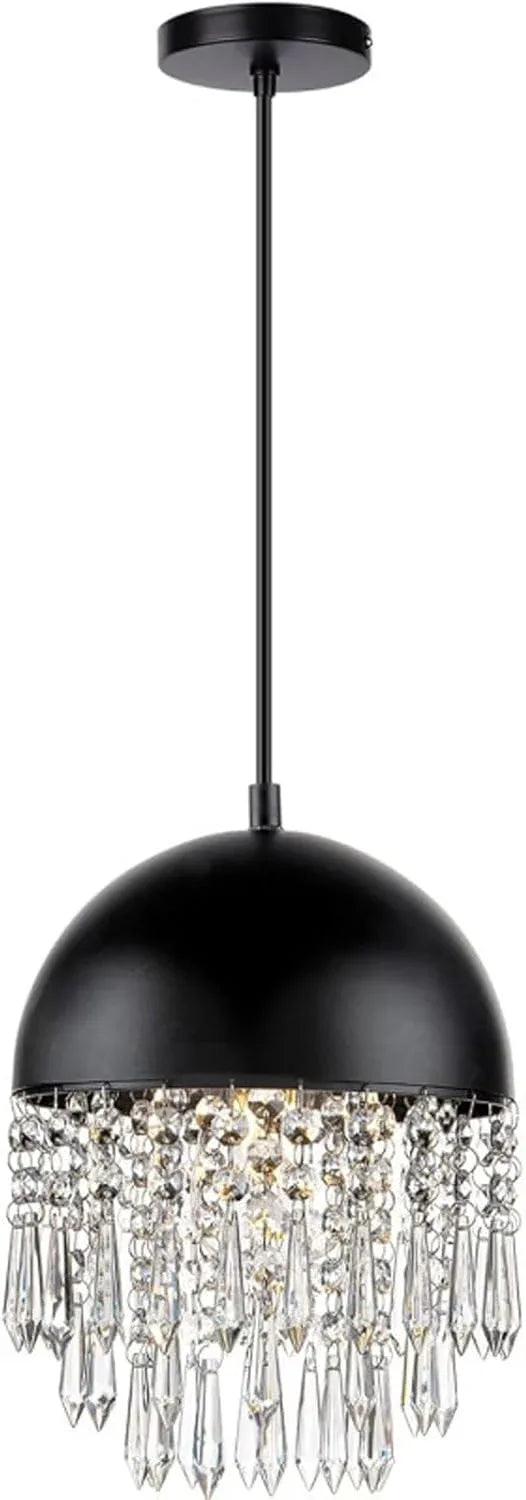 Audara-Crystal Pendant Light, 8-inch Creative Mini Pendant Lights, Suitable for Modern Minimalist, Bohemian, and European Styles, Ideal for Bedrooms, Hotel Kitchens, Islands, Entryways, Etc.
