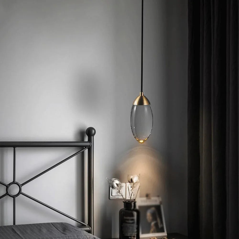 Audara-Crystal Pendant Light, 3.5 Inches, Small Decorative Pendant Light, Modern And Light Luxury Style, Suitable For Lighting In Various Places Such As Bedrooms, Hotels, Restaurants, Kitchen Islands,