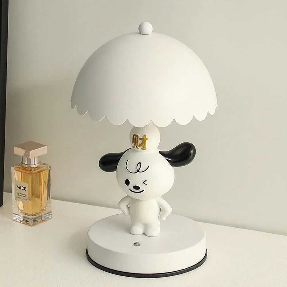 Audara-Creative Cute Puppy Shape Metal Resin Desk Light Warm Ambience Dormitory Apartment Office Decoration Desk Lamp Restaurant Drinking Shop Children's Shop Table Lamp Living Room Bedroom Lighting Fixture