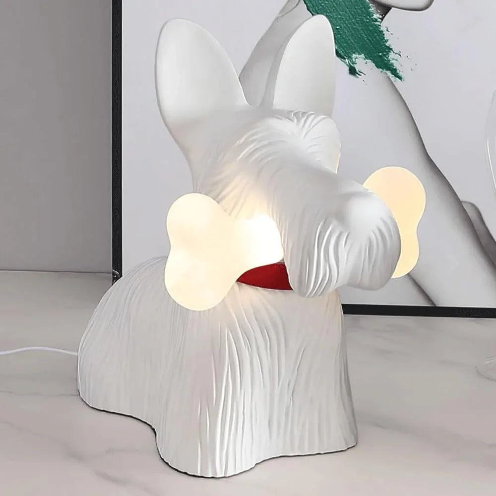 Audara-Italian Warm Bedside Desk Light Scandinavia Creative Puppy Resin Desk Lamp Living Room Counter Sofa Beside Study Room Table Lamp Office Showroom Club Decoration Lighting Fixture