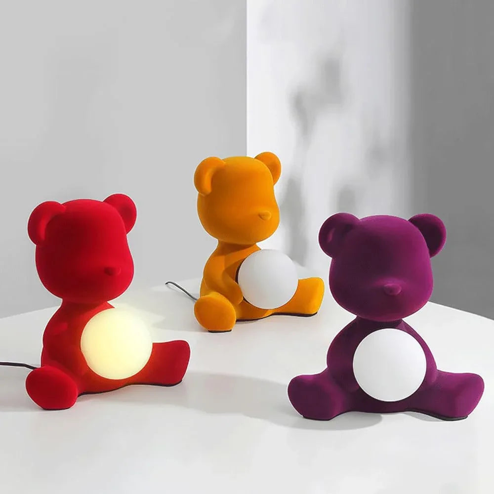 Audara-Modern Italian Bedroom Kids Room Desk Light Creative Bear Resin Desk Lamp Living Room Boys Room Girls Room Study Room Table Lamp Cafe Hotel Amusement Park School Lighting Fixture