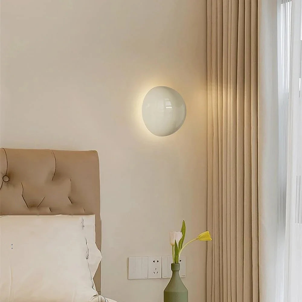 Audara-Modern Simple Bedside Wall Lamp Creative Living Room Background Wall Lights Scandinavian Cream Wind Decoration Sconces Warm Romantic Design Art Mounted Lighting Fixture