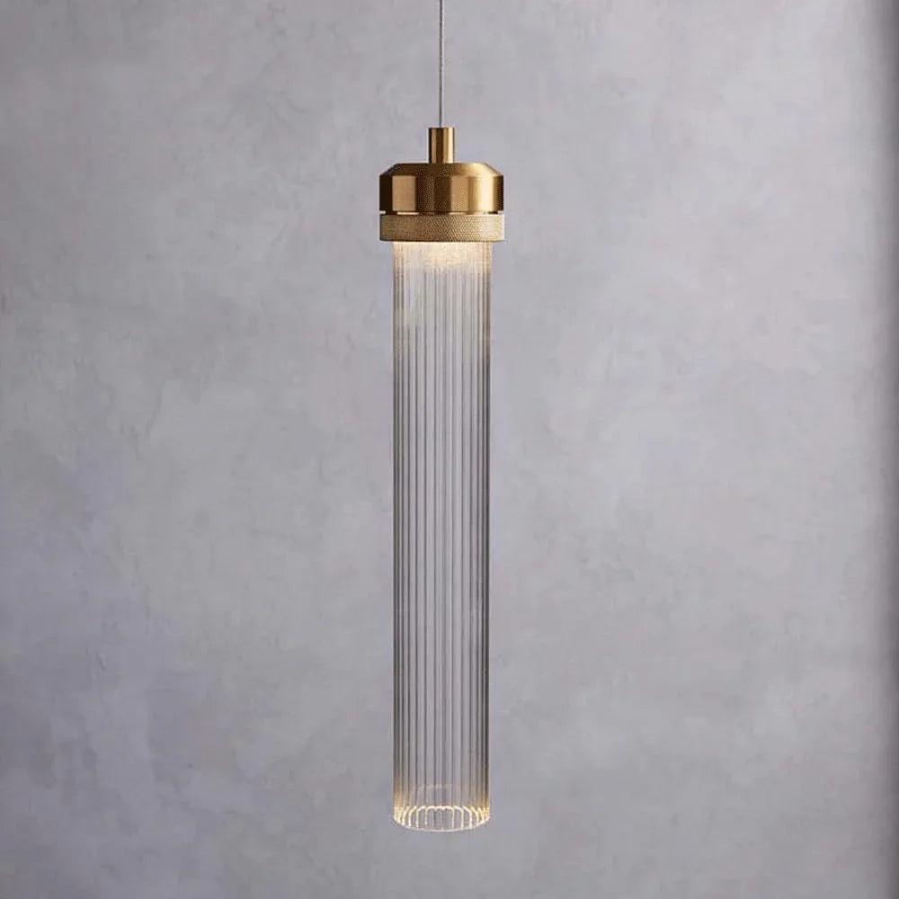 Audara-Crystal Pendant Light, 2.7 Inches in Diameter, Long Decorative Chandelier, Modern and Luxurious Style, Suitable for Various Places Such As Hotels, Restaurants, Kitchen Islands, and Bedrooms.