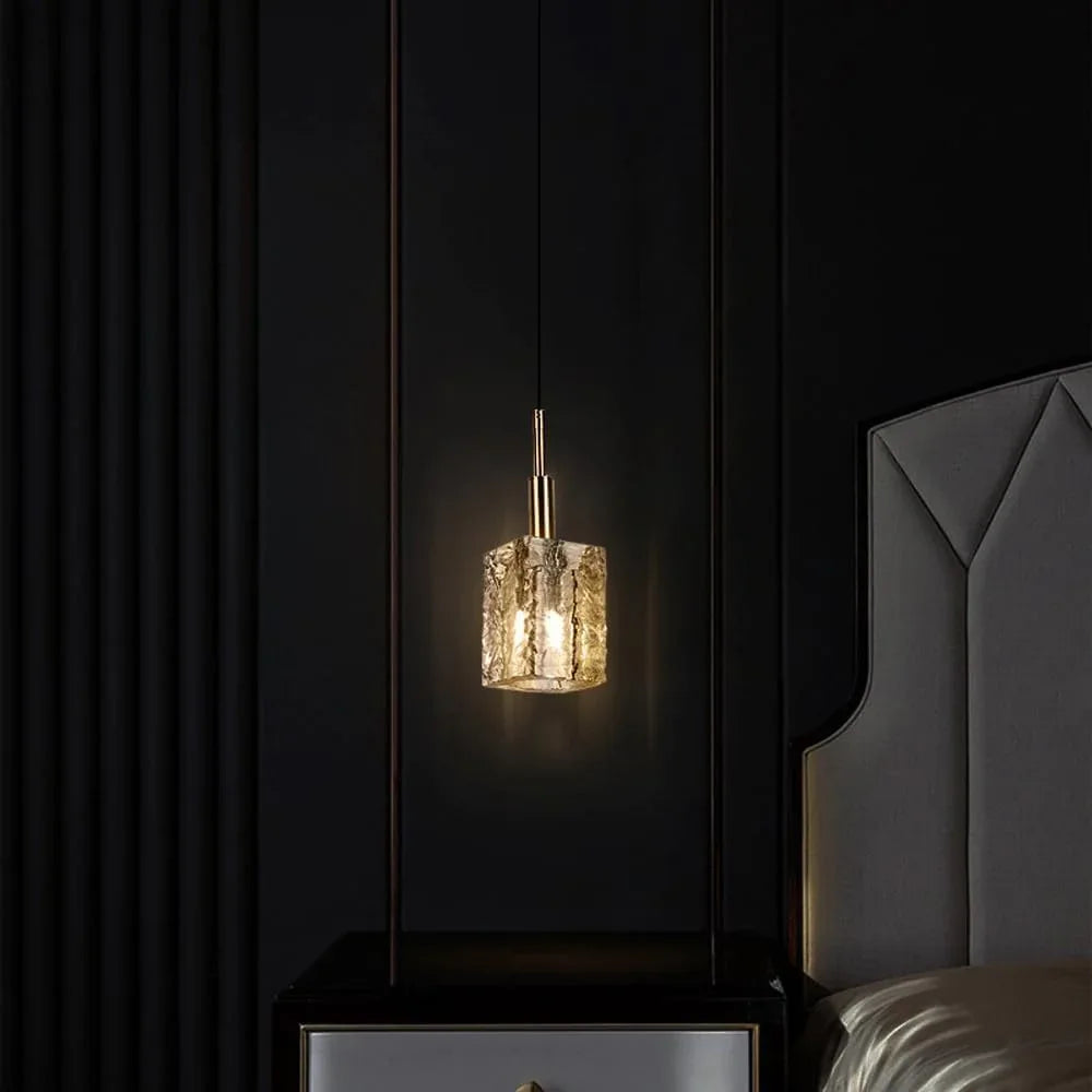 Audara-Crystal Pendant Light, 3.5in, European Modern Minimalist Style, Suitable for Installation in Various Spaces Such As Bedrooms, Hotels, Restaurant Entryways, Cafes, and Kitchen Islands.