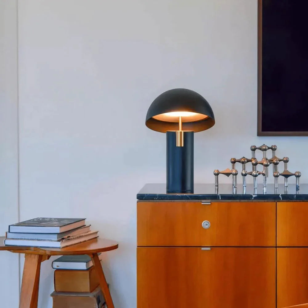Audara-Scandinavian Simple Hotel Hall Restaurant Decorative Desk Light Creative Personalized Mushroom Shaped Metal Desk Lamp Living Room Study Bedroom Table Lamp Farmhouse Villa Lighting Fixture
