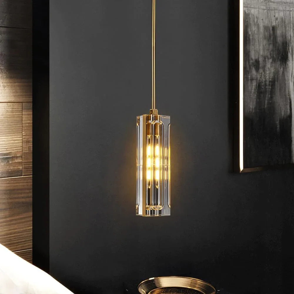 Audara-Crystal Pendant Light, A Modern And Understated Luxury Style 2.7-inch Pendant Lamp, Suitable For Various Lighting Scenarios Such As Bedrooms Studies, Restaurants, Entryways,cafes, And Kitchen I
