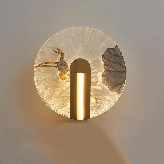Audara-New Chinese Style Enamel Colored Wall Lamp Bedroom Headboard Background Wall Wall Lights Simple All Copper Sconces Staircase Corridor Mounted Lighting Fixture
