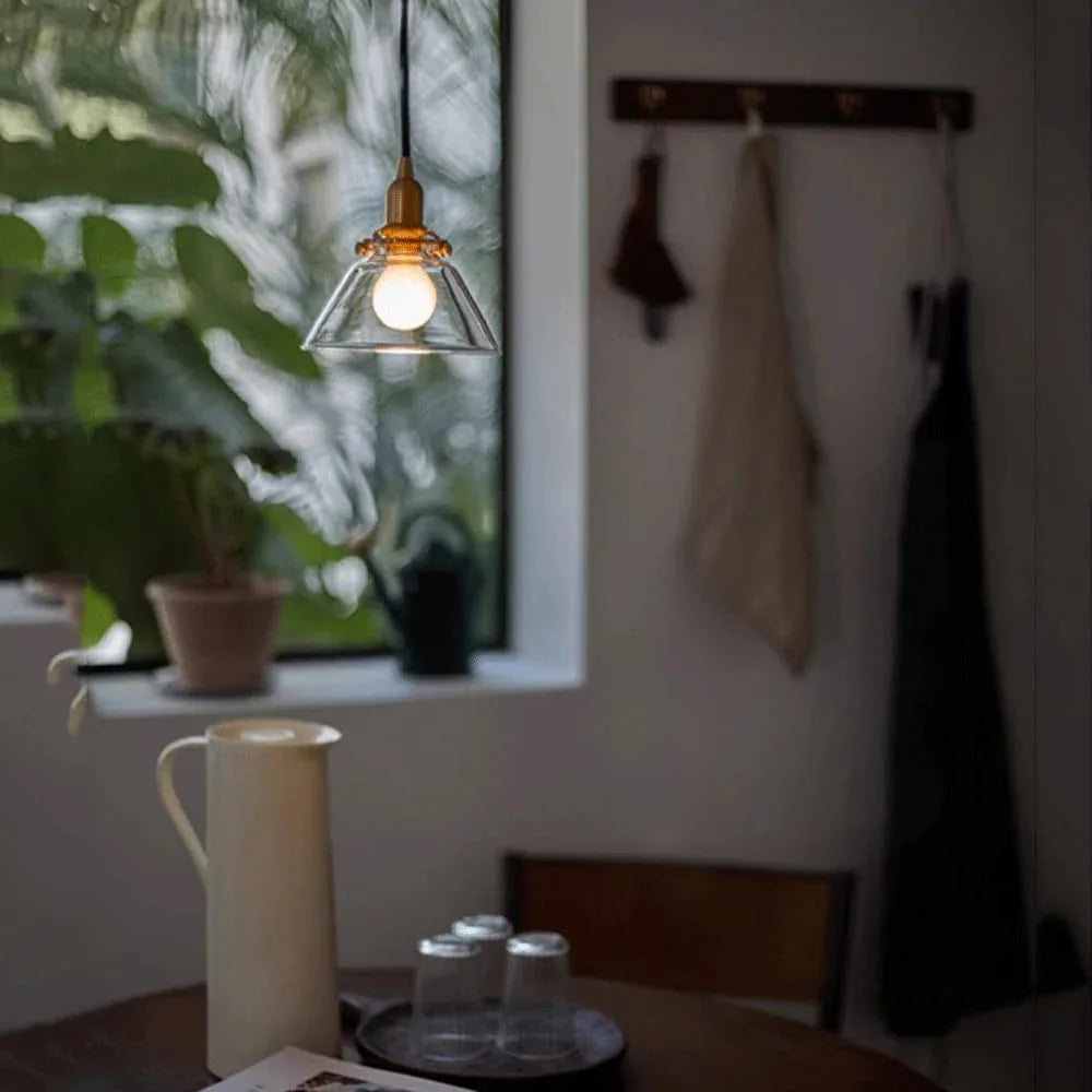 Audara-5-inch Glass Pendant Lights, Retro Style, Suitable for Various Lighting Scenarios Such As Tea Restaurants, Hallways, Balconies, Living Rooms, Hotel Entrances, and Cafes.