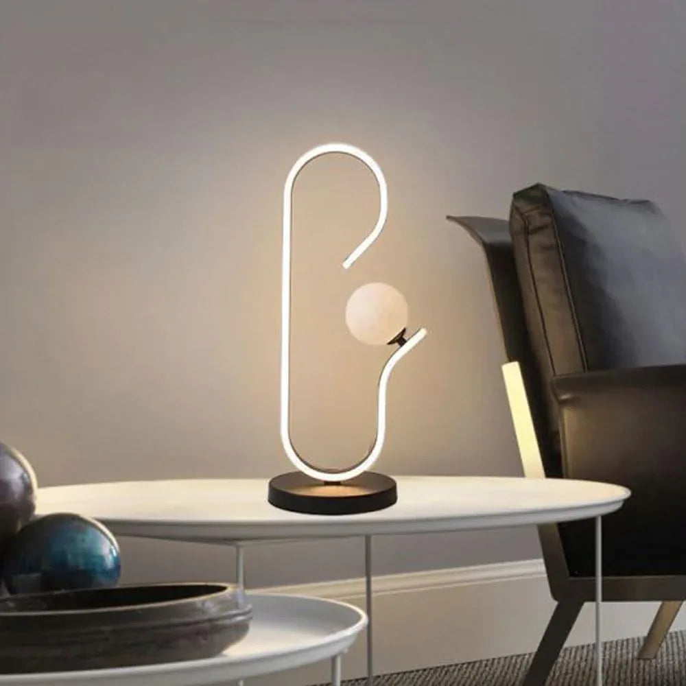 Audara-Luxury Creative Bedroom Living Room Desk Light Scandinavian Postmodern Linear Aluminum Desk Lamp Cafe Restaurant Bar Table Lamp Study Teahouse Club Decoration Lighting Fixture
