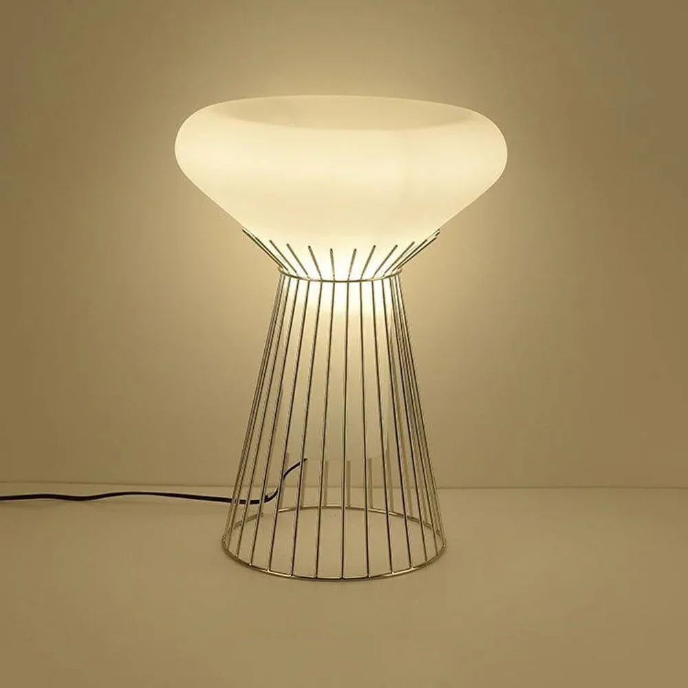 Audara-Luxury Office Hotel Desk Light Modern Simple Glass Stainless Steel Desk Lamp Villa Farmhouse Countryside B&B Table Lamp Model House Living Room Bedroom Study Room Lighting Fixture
