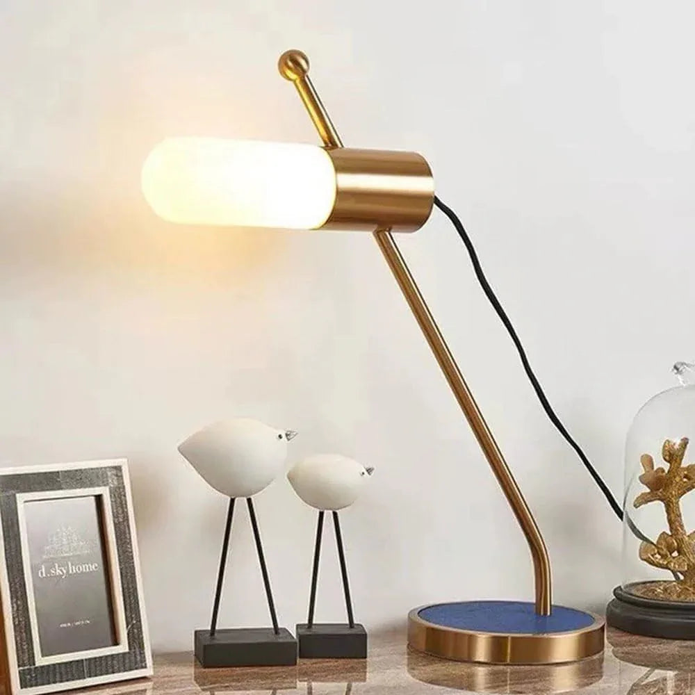 Audara-Modern Simple Study Room Model Room Background Wall Desk Light Personalized Creative Single Lamp Glass Desk Lamp B&B Warehouse Office Lighting Fixture Club Mall Hotel Front Desk Table Lamp