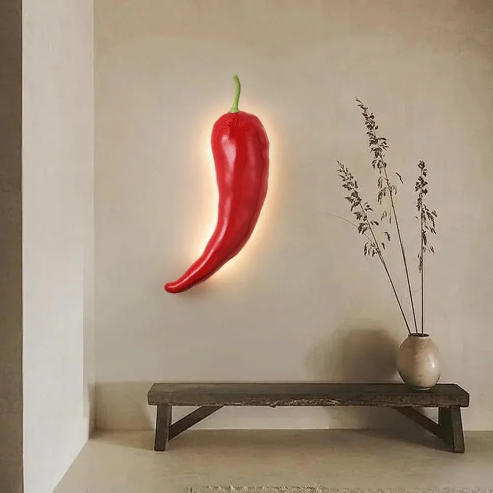 Audara-New Chinese Chili Pepper Wall Lamp Designer Creative Simple Wall Lights Wabi-sabi Wind Tea Room Art Sconces Living Room Backdrop Decoration Mounted Lighting Fixture
