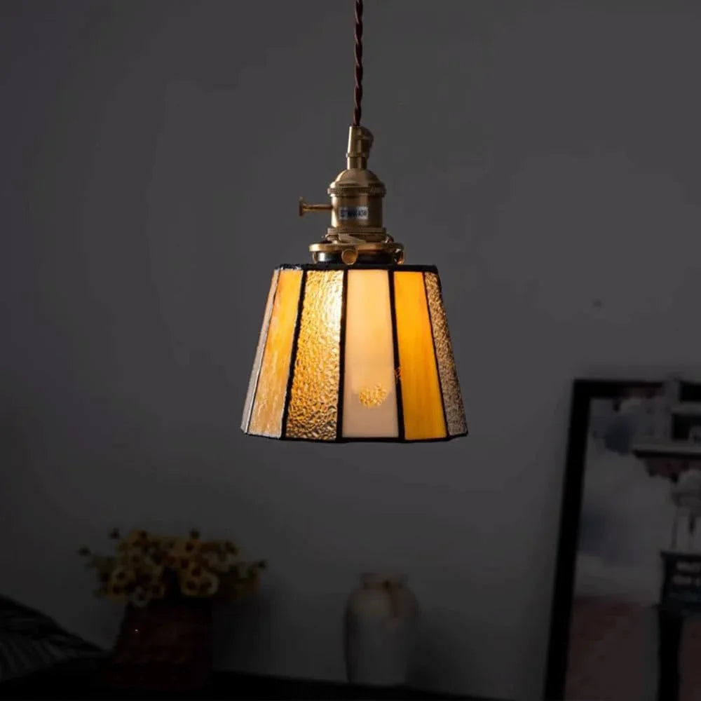 Audara-6-inch Industrial-Style Glass Pendant Lights, Suitable for Decorative Pendant Lights in Tea Restaurants, Hallways, Balconies, Living Rooms, Hotel Entrances, and Cafes.
