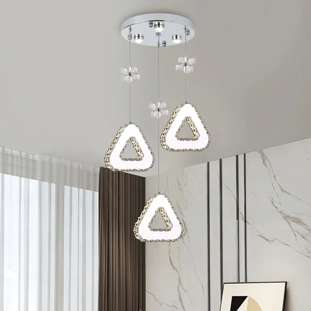 Audara-Crystal Pendant Light, 6-inch, Creative Mini Pendant Lights, Suitable for Modern, Minimalist, Bohemian, and European Styles, Ideal for Bedrooms, Hotel Kitchens, Islands, Entryways, Etc.