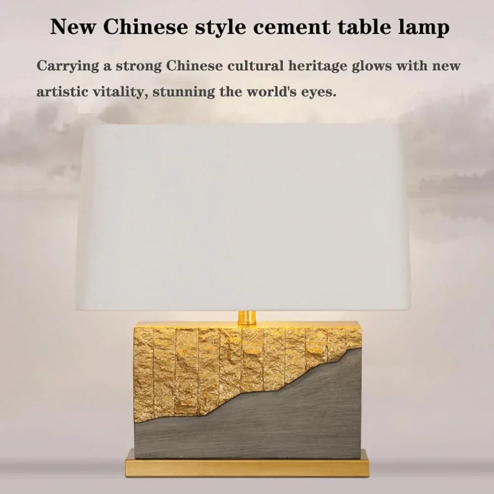 Audara-High-end Hotel Study Office Desk Light Light Luxury Creative Cement Fabric Desk Lamp Living Room Bedroom Model Room Table Lamp Club Restaurant Coffee Shop Decoration Lighting Fixture