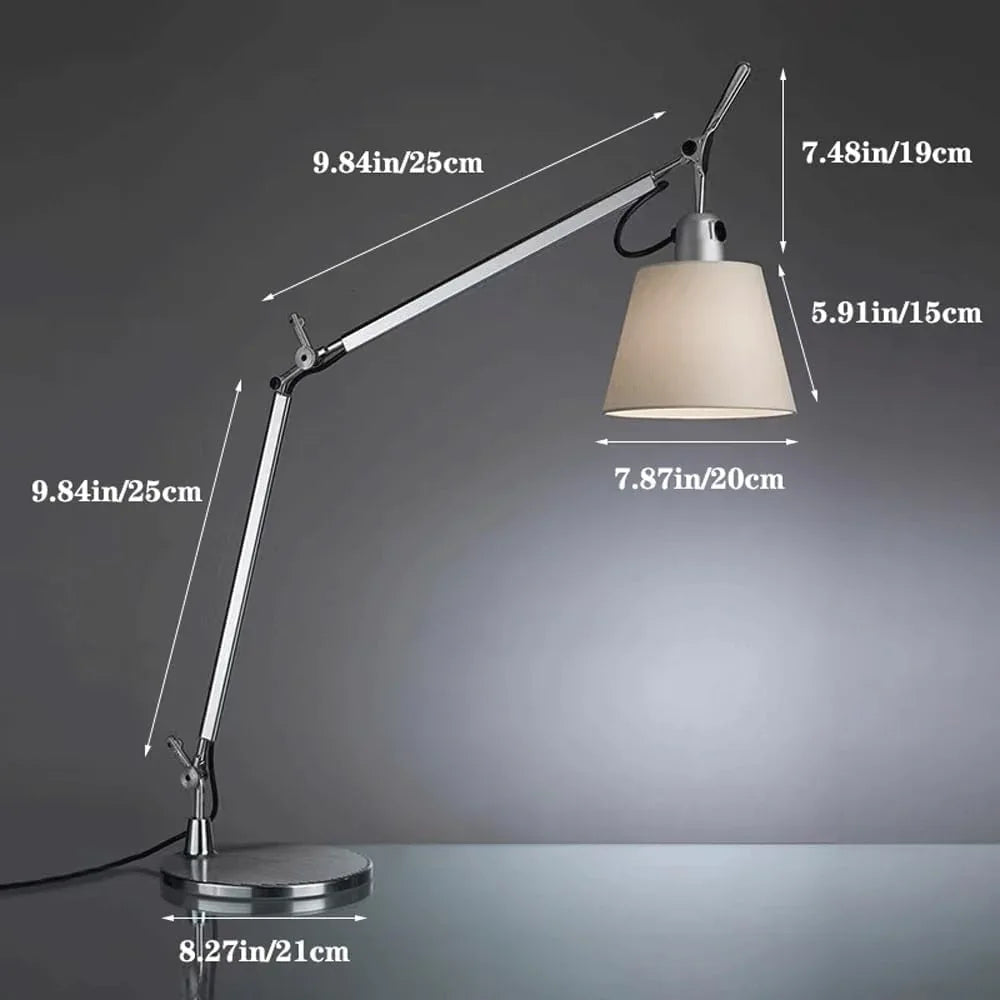 Audara-Modern Creative Foldable Study Room Desk Light Adjustable Angle Portable Hardware Fabric Desk Lamp Suitable for Hotel Guest Room Table Lamp Operating Table Nongjiale Tea House Lighting Fixture
