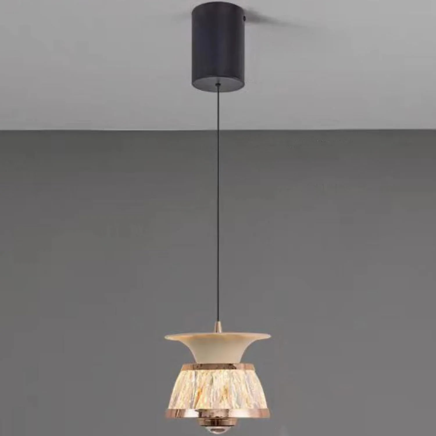 Audara-Creative Crystal Chandelier, 6-inch Ceiling Hanging Decorative Light Fixture, Modern Minimalist Style, Bohemian Style, Suitable for Bedrooms, Hotels, Kitchens, Islands, Entryways, Etc.