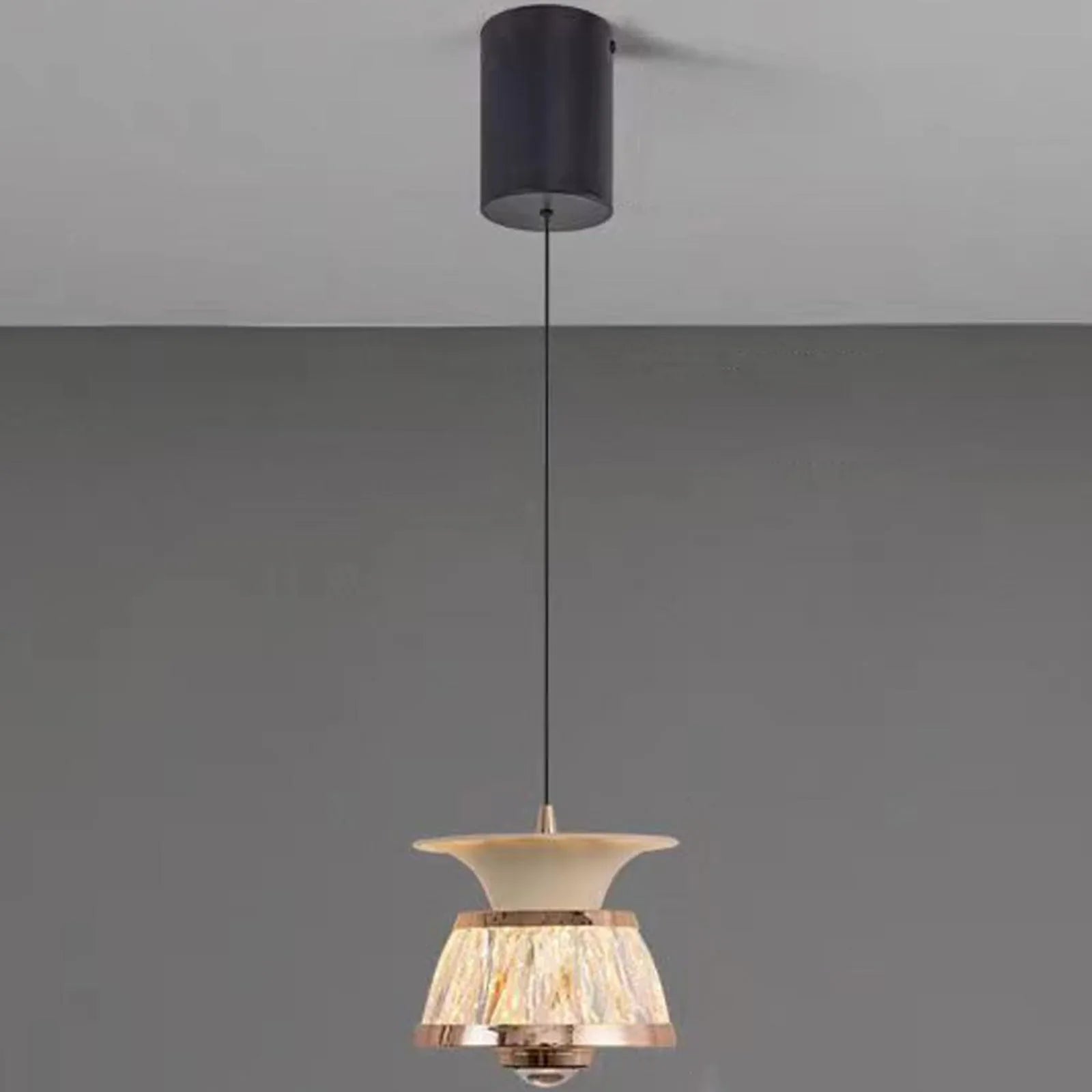 Audara-Creative Crystal Chandelier, 6-inch Ceiling Hanging Decorative Light Fixture, Modern Minimalist Style, Bohemian Style, Suitable for Bedrooms, Hotels, Kitchens, Islands, Entryways, Etc. A