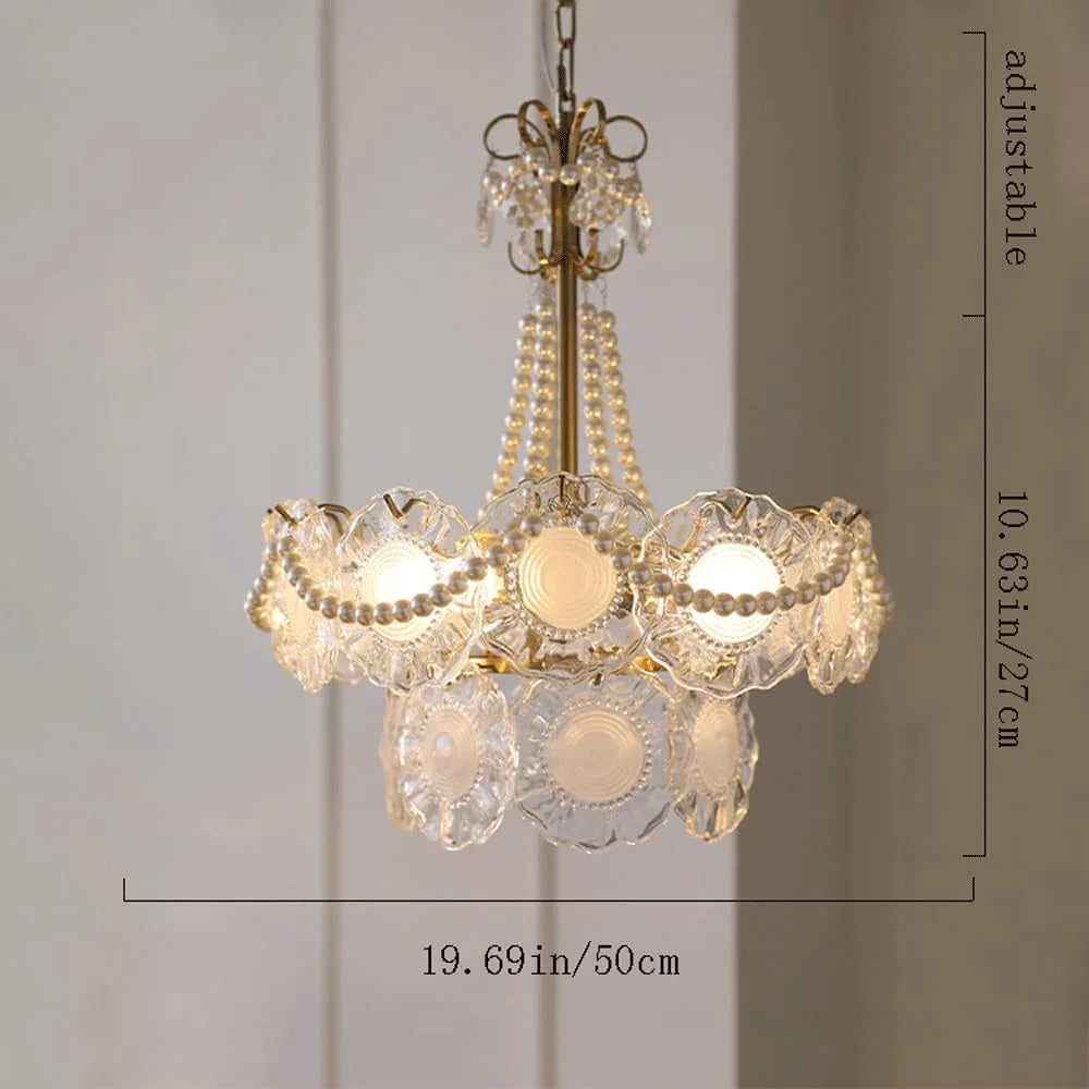 Audara-20-inch Crystal Chandeliers Round-Shaped European Modern Chandeliers Suitable for Living Rooms, Bedrooms, Studies, Dining Rooms, Hotels, Kitchens, and Island Ceiling Lights