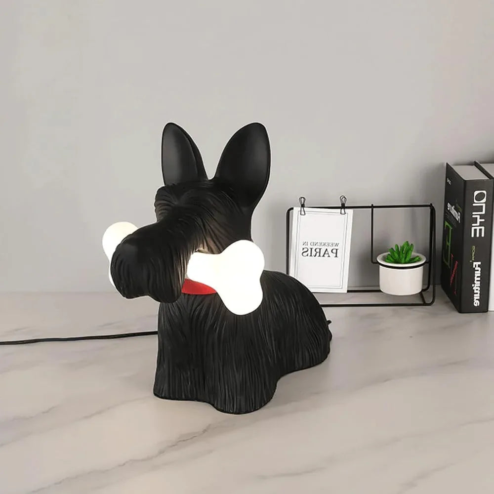 Audara-Italian Warm Bedside Desk Light Scandinavia Creative Puppy Resin Desk Lamp Living Room Counter Sofa Beside Study Room Table Lamp Office Showroom Club Decoration Lighting Fixture