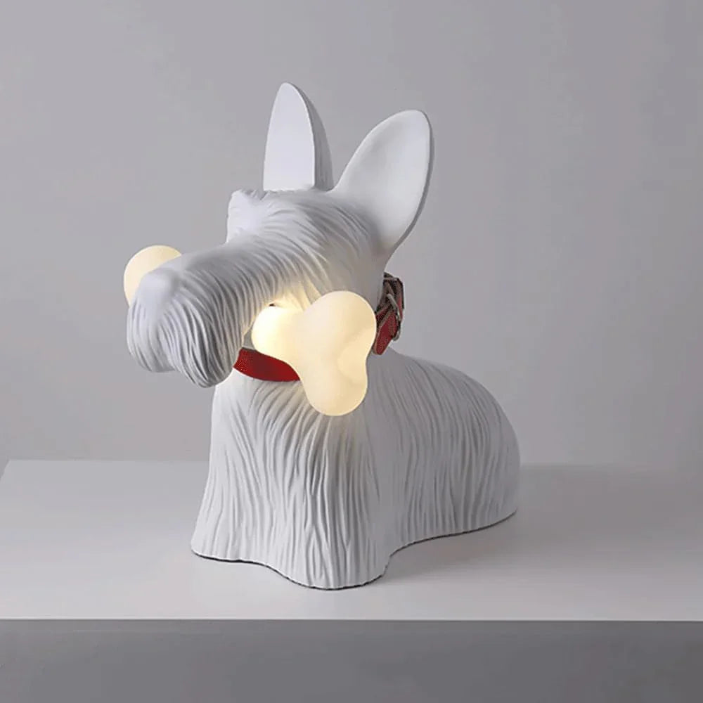 Audara-Italian Warm Bedside Desk Light Scandinavia Creative Puppy Resin Desk Lamp Living Room Counter Sofa Beside Study Room Table Lamp Office Showroom Club Decoration Lighting Fixture