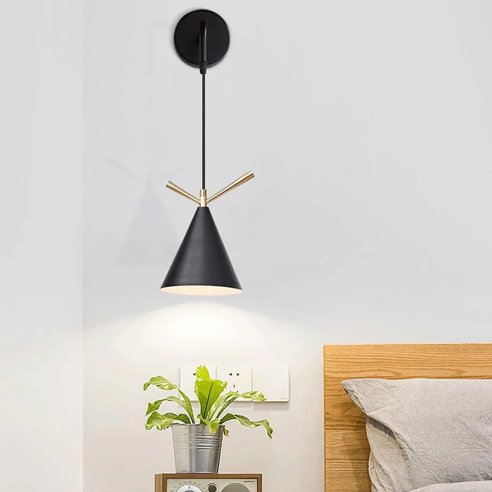 Audara-Bedroom Bedside Single Head Wall Lamp Creative Indoor Decorative Wall Lights Scandinavian Simple Personalized Sconces American Industrial Style Metal Mounted Lighting Fixture