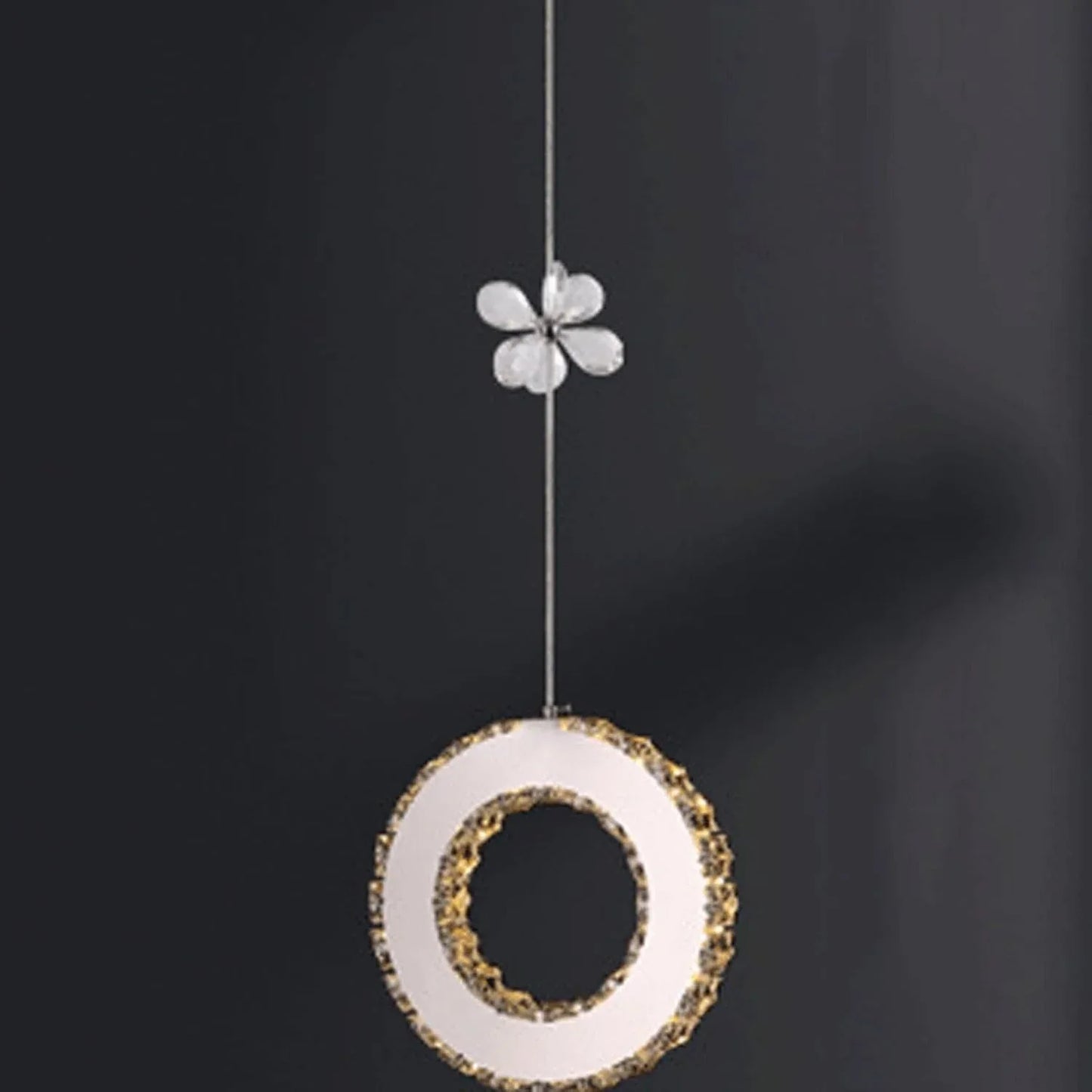 Audara-Crystal Pendant Light, 8-inch, Creative Decorative Lamp. Suitable for Modern, Minimalist, Bohemian, and European Styles. Ideal for Bedrooms, Hotel Rooms, Kitchens, Islands, Entryways, Etc.