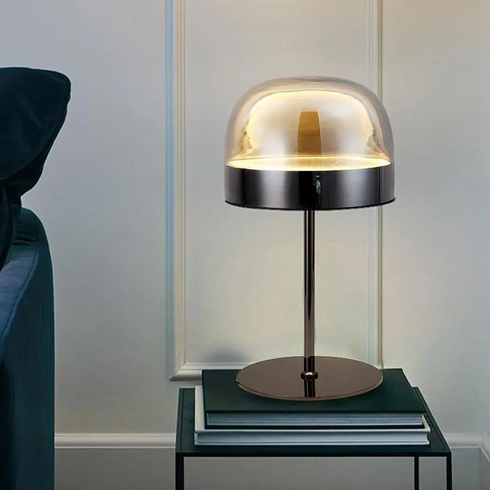 Audara-Postmodern Light Luxury Bedroom Bedside Desk Light Elegant Warm Glass Desk Lamp Cafe Dining Room Villa Lighting Fixture Farmhouse B&B Study Apartment Living Room Table Lamp
