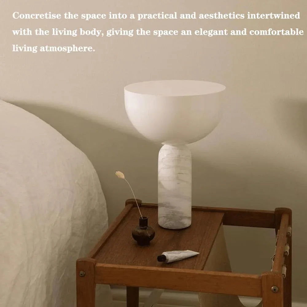 Audara-Scandinavian Minimalist Bedroom Bedside ReadDesk Light Creative Design Glass Marble Desk Lamp Living Room Counter Study Office Table Lamp Hotel Front Desk B&B Clubhouse Lighting Fixture