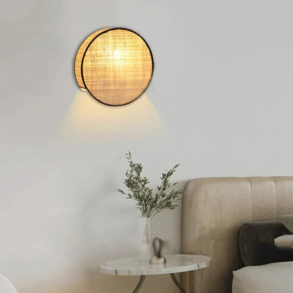 Audara-Japanese Creative Spherical Wall Lamp Bedroom Bedside Single Head Ambiance Wall Lights Living Room Dining Room B&B Sconces Medieval Simple Decoration Mounted Lighting Fixture