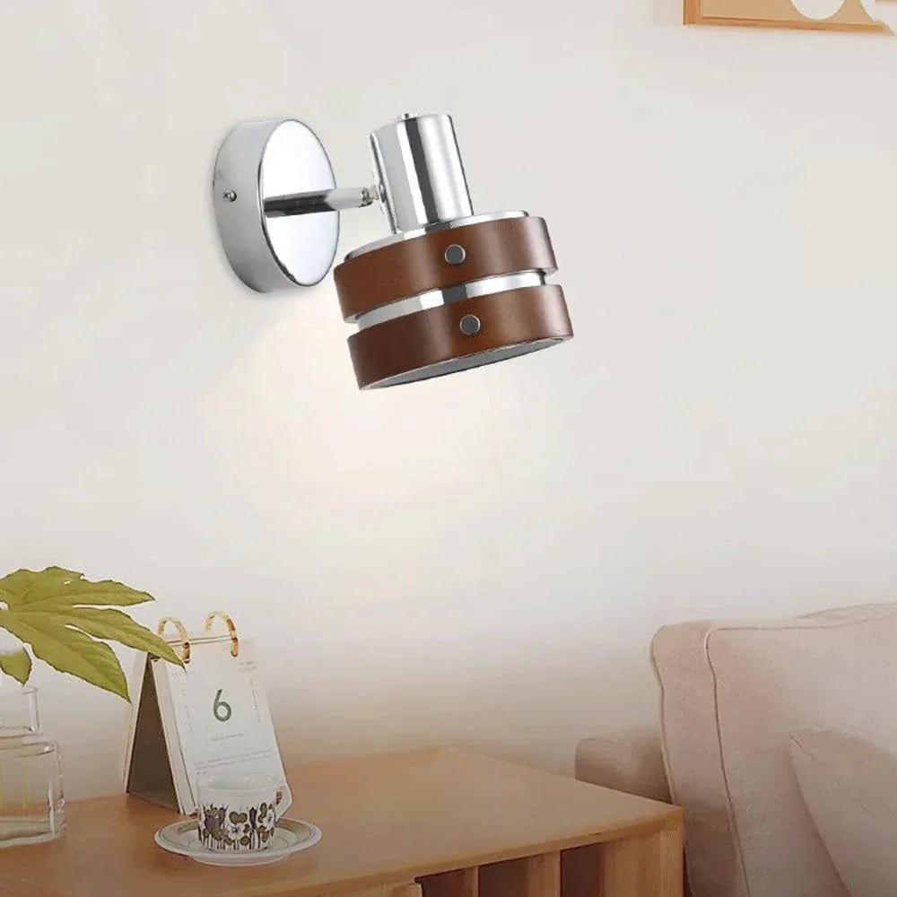 Audara-Medieval Style Walnut Wall Lamp French Solid Wood Punk Style Bauhaus Retro Cafe Background Wall Sconces Bedroom Living Room Decorative Mounted Lighting Fixture (G9)