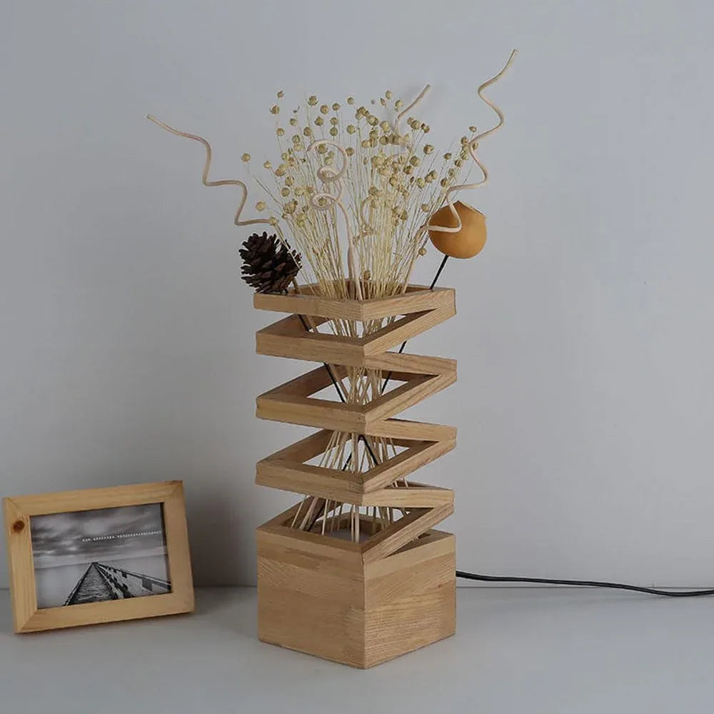 Audara-Creative Simple Bedroom Bedside Desk Light Romantic Warm Warm Flower Arrangement Wooden Desk Lamp Living Room Couch Background Wall Decoration Table Lamp Flower Shop Mall Lighting Fixture