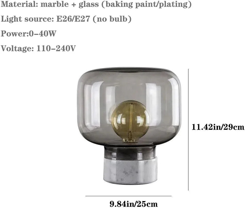Audara-Creative Personalized Study Room Model Room Desk Light Modern Simple Glass Marble Desk Lamp Restaurant Hotel Front Desk Lounge Area Lighting Fixture Villa Living Room Counter Couch Side Table Lamp