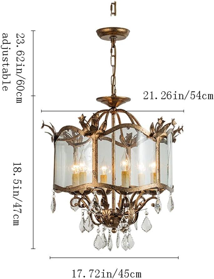 Audara-18-inch Crystal Chandeliers European Modern-Style Chandeliers for Living Rooms, Bedrooms, Studies, Hotels, Kitchen Islands, and Various Commercial Spaces Semi-Flush Mount Chandelier