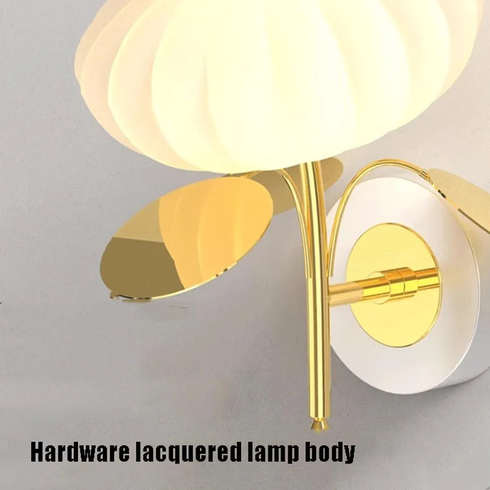 Audara-Bedroom Bedside Pumpkin Wall Lamp Simple Postmodern Decorative Wall Lights Living Room Study Metal Sconces Creative Stairway Aisle Balcony Mounted Lighting Fixture