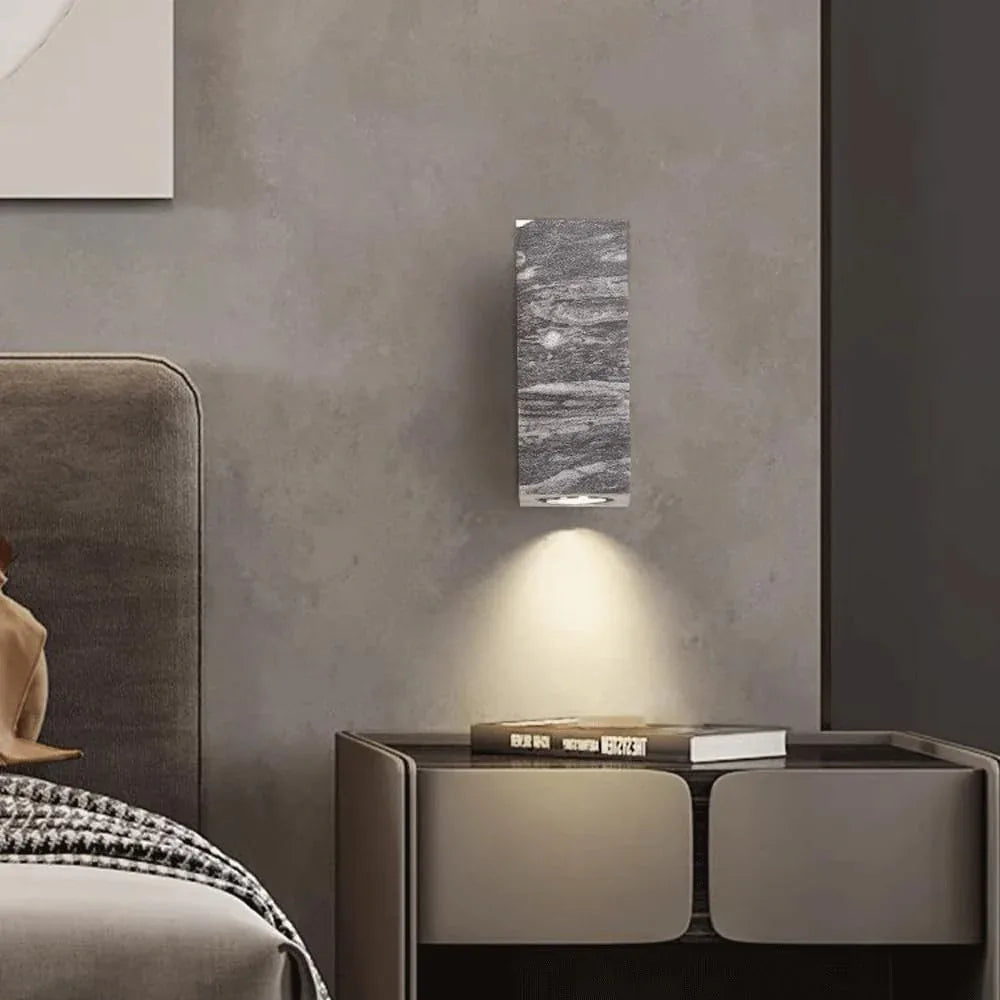 Audara-Wabi-sabi Wind Gray Wall Lamp Bedroom Minimalist Backdrop Wall Lights Designer Staircase Aisle Sconces B&B Vintage Bedside Mounted Lighting Fixture